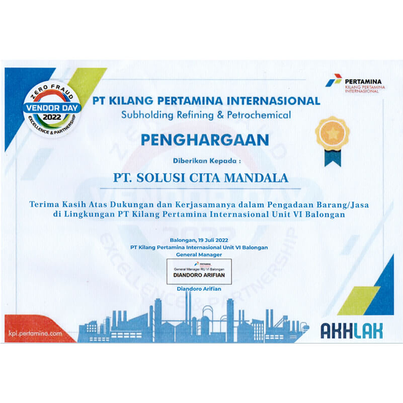 Achievement KPI (Kilang Pertamina International) Balongan  2022